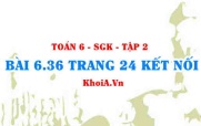 Bài 6.36 trang 24 Toán 6 Tập 2 Kết nối tri thức